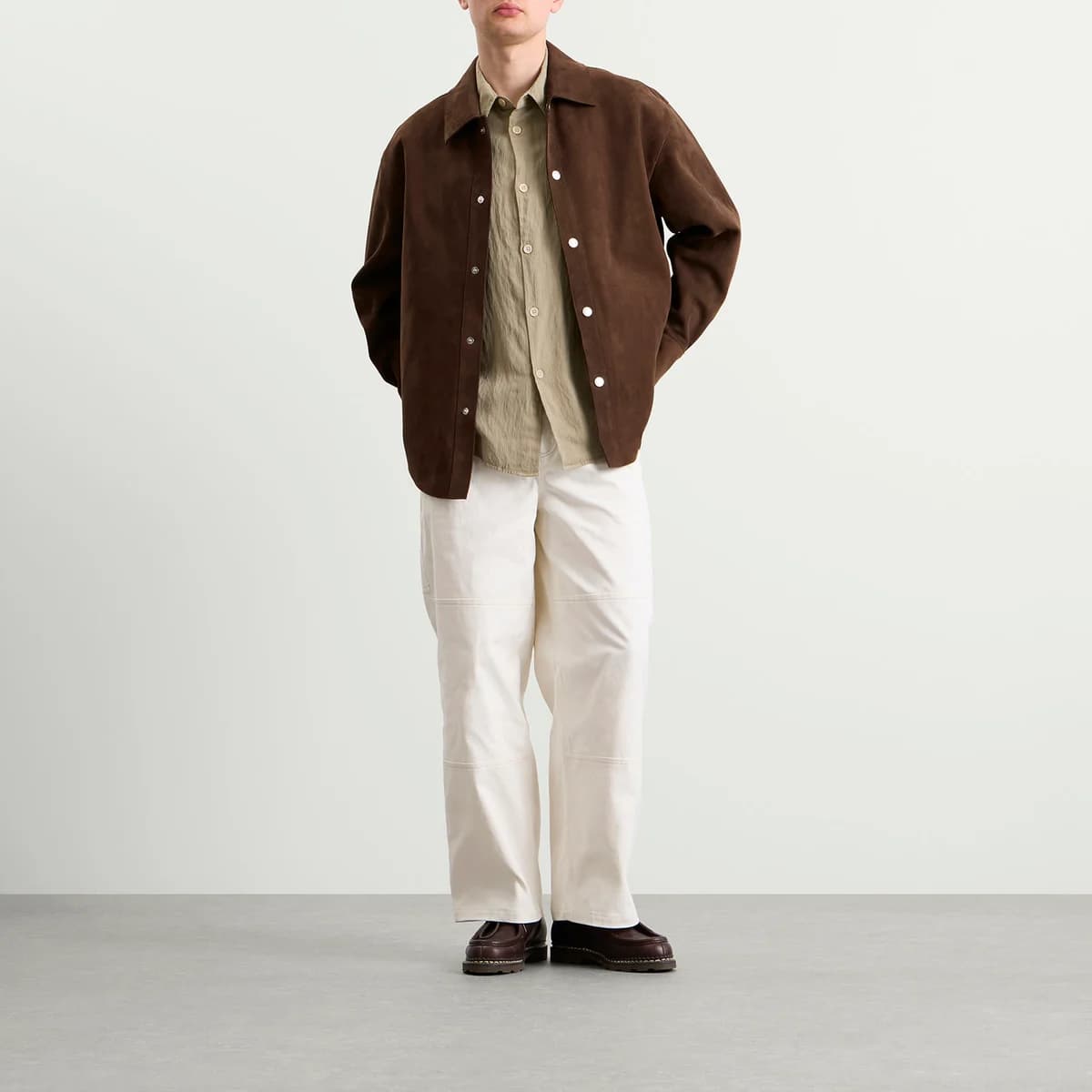AMI Paris Suede Buttoned Overshirt 詳細画像 3