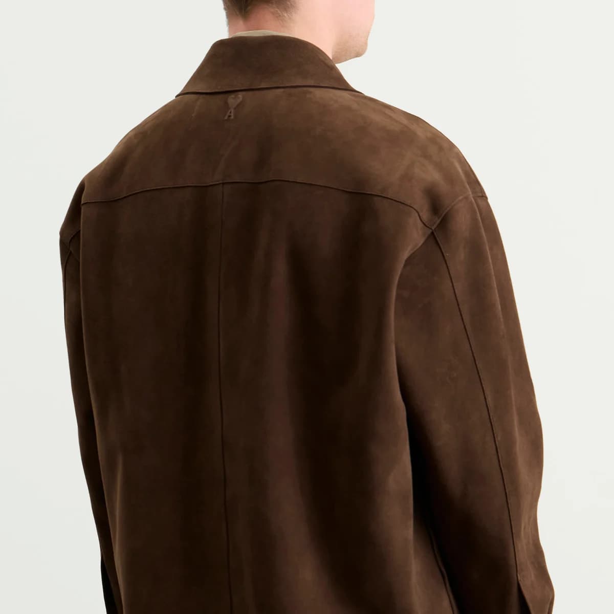 AMI Paris Suede Buttoned Overshirt 詳細画像 4