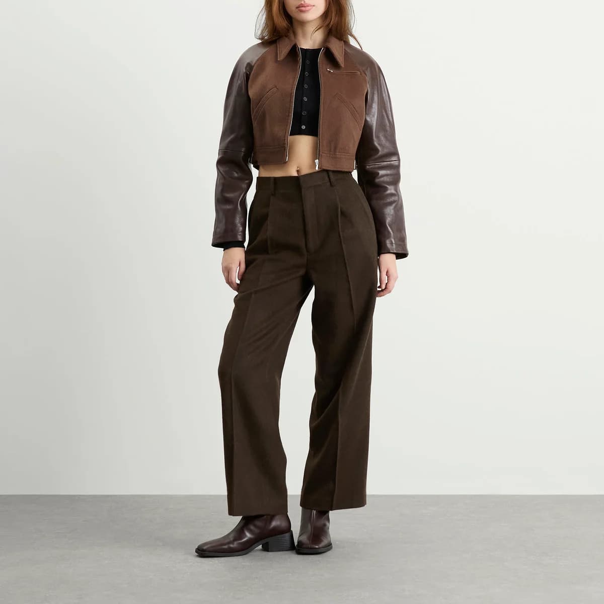 Auralee Flannel Crop Zip Jacket 詳細画像 3
