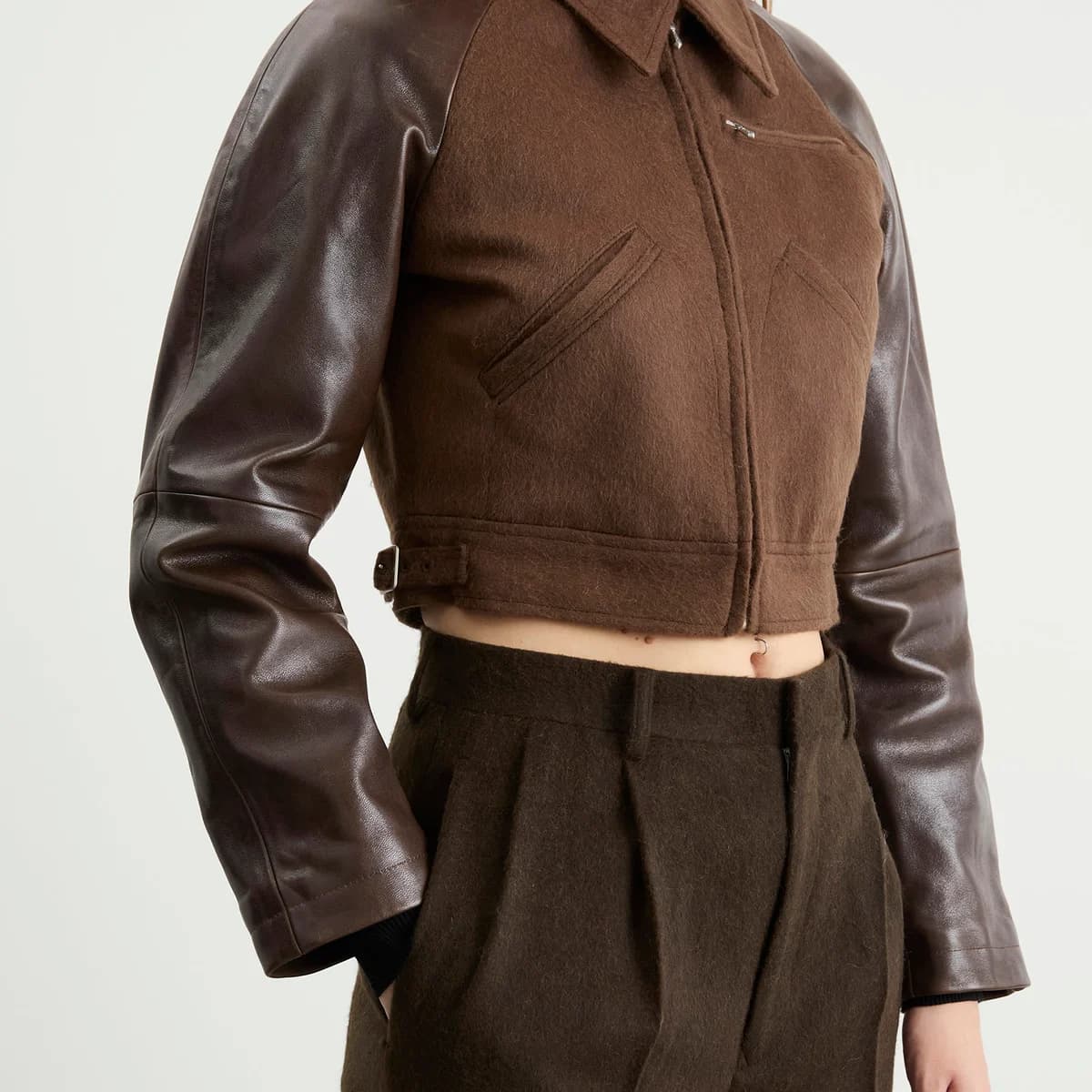 Auralee Flannel Crop Zip Jacket 詳細画像 4